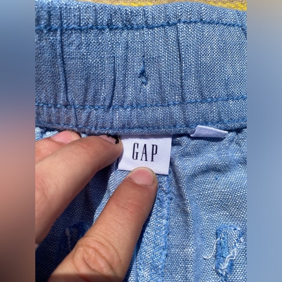 Gap Indigo Chambry Lightweight Drawstring Shorts - Picture 3 of 6